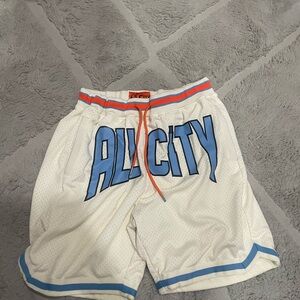 White and Blue Men's Shorts